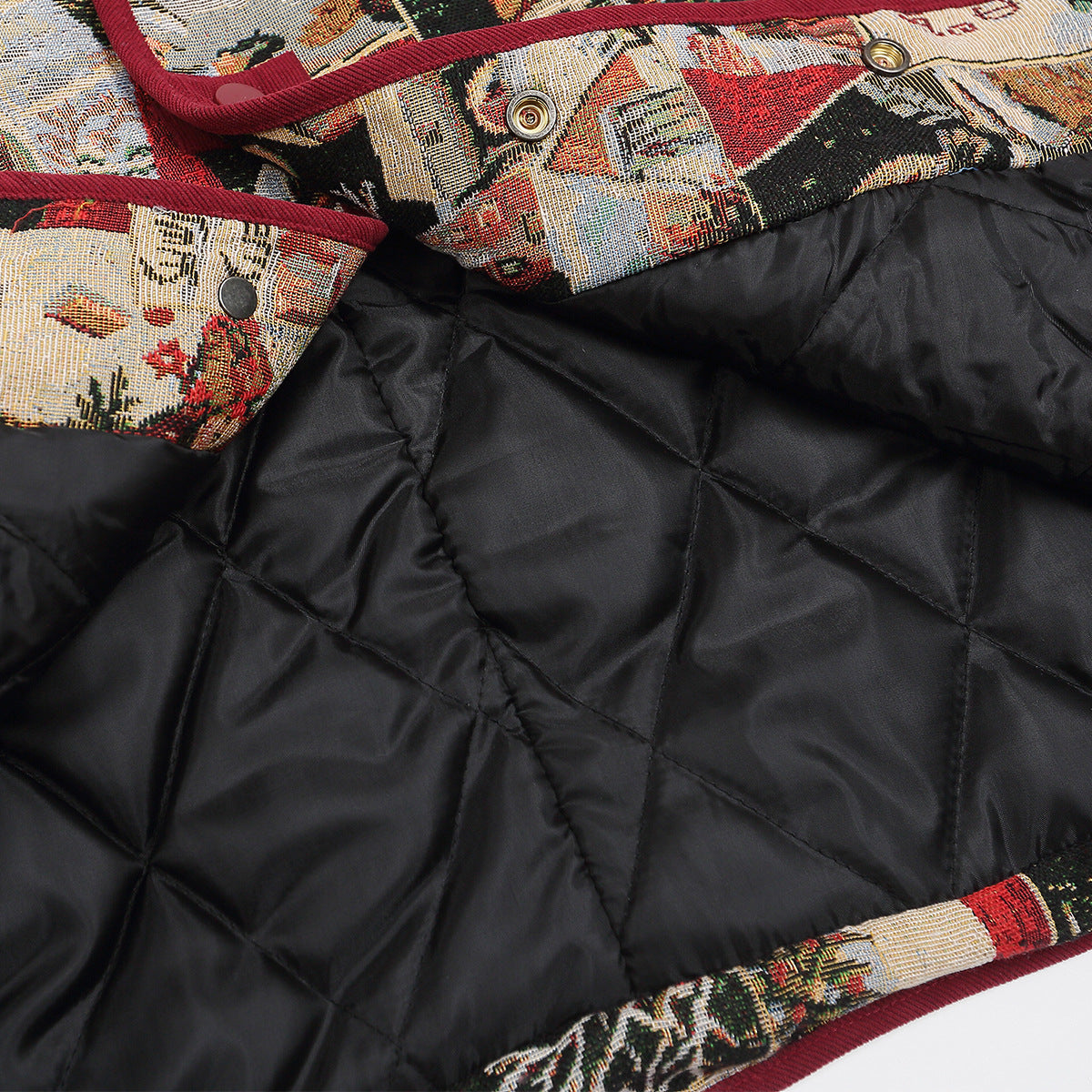 Unisex down jacket men's winter quilted outwearretro