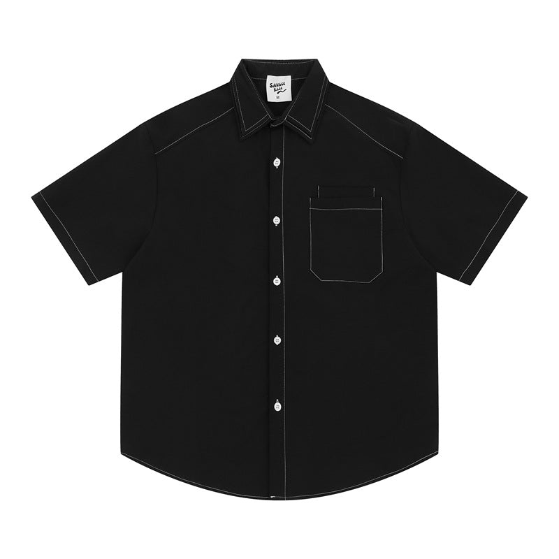 Hip Hop Shirts For Boys Casual Short Sleeve Shirt Loose Top