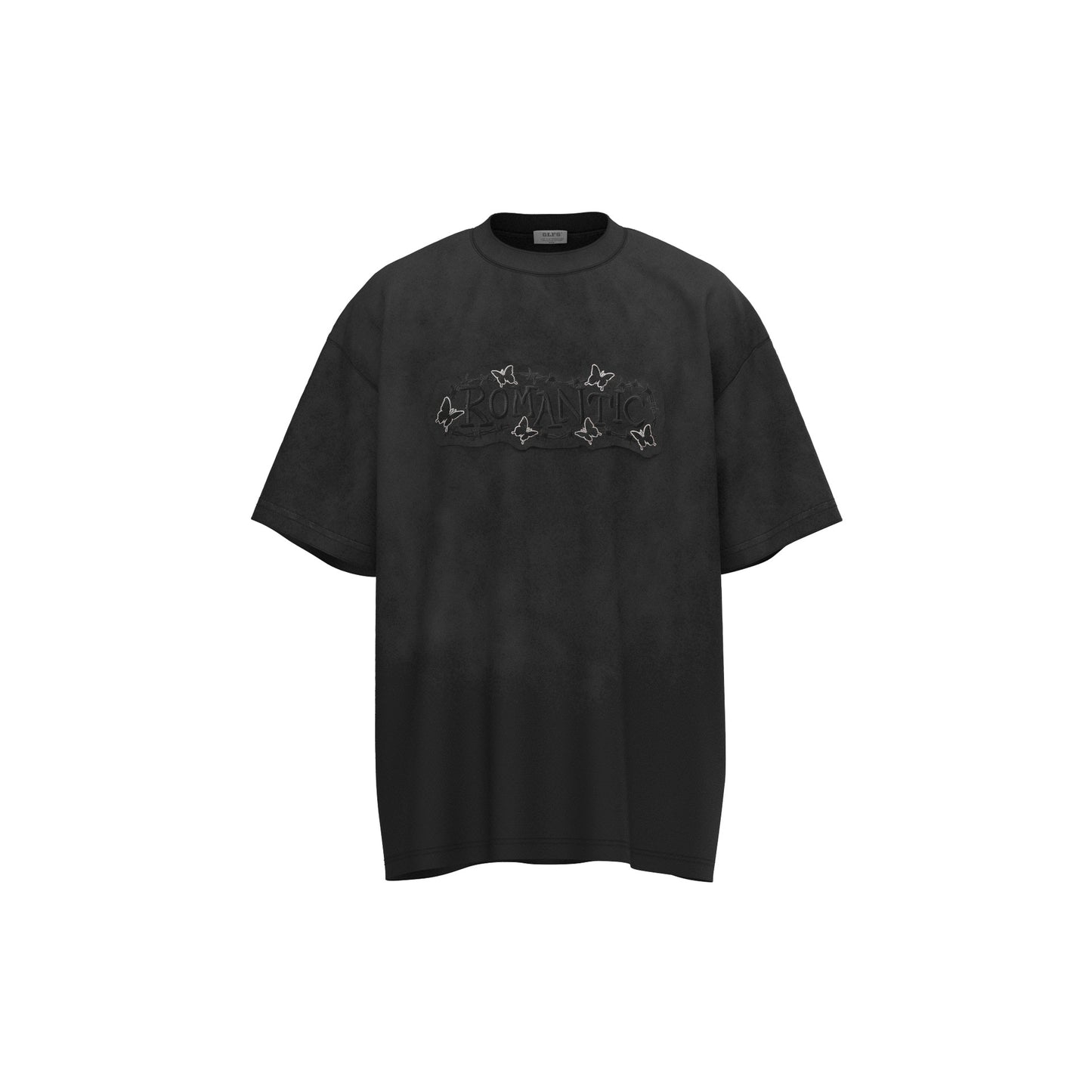 Unisex T-shirts Summer Washed Old Men's Loose Embroidery Short Sleeve T-Shirts