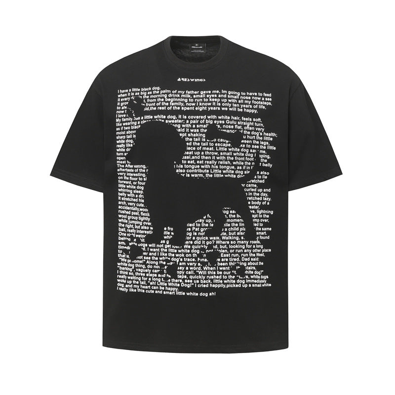 Hip Hop Shirts For Boys Summer Graffiti Alphabet Print Short Sleeve T-Shirt
