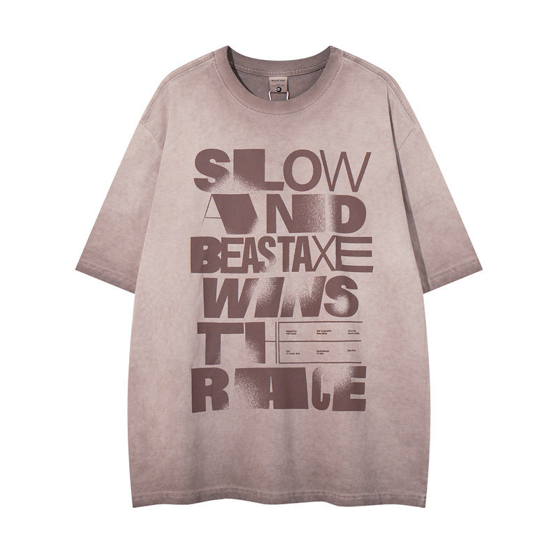 Y2K mens shirt vintage T-shirt short sleeve casual loose