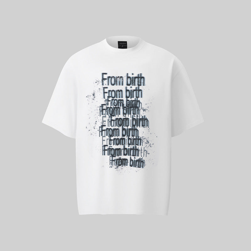 Camisas Retros Vintage Letter Pattern 3D Printed Short Sleeve T-Shirt