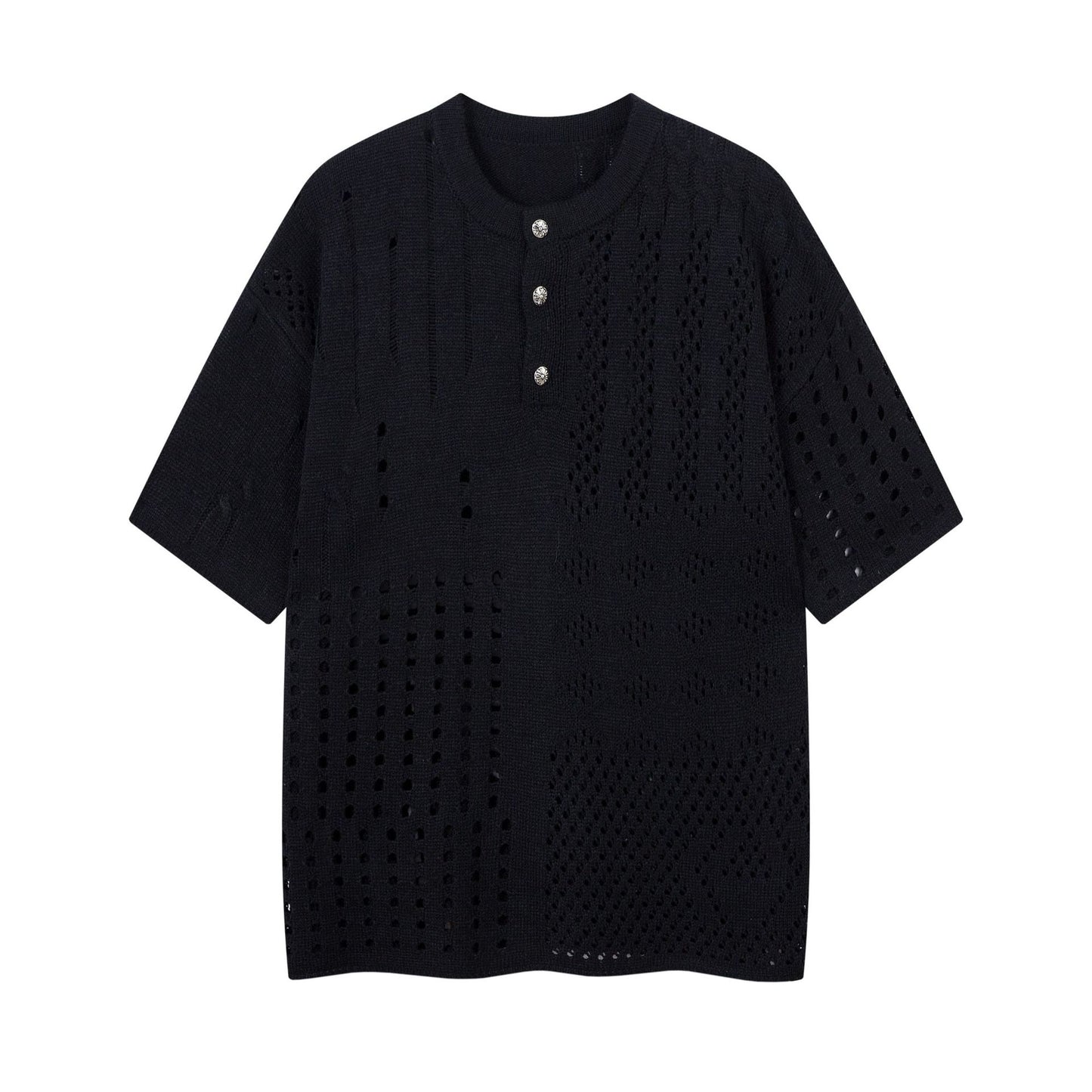Hip hop shirt hollow retro t-shirt short sleeve