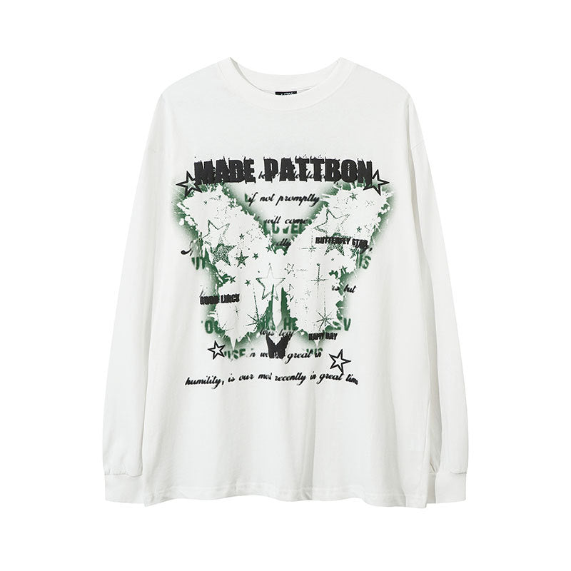 Marcas De Streetwear Vintage Crew Neck Long Sleeve T-Shirt