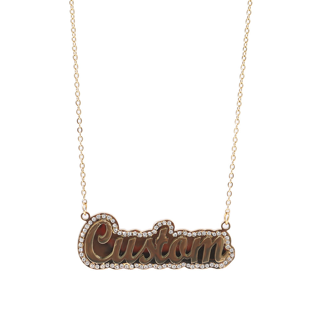 Jewelry Hip Hop Alphabet Necklace Custom Alphabet Word Up Alphabet Pieces