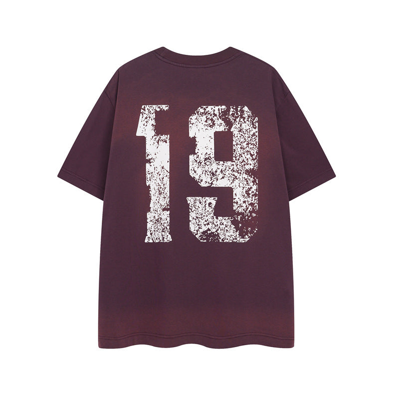 Y2K mens shirt retro cleanfit loose short sleeve t-shirt