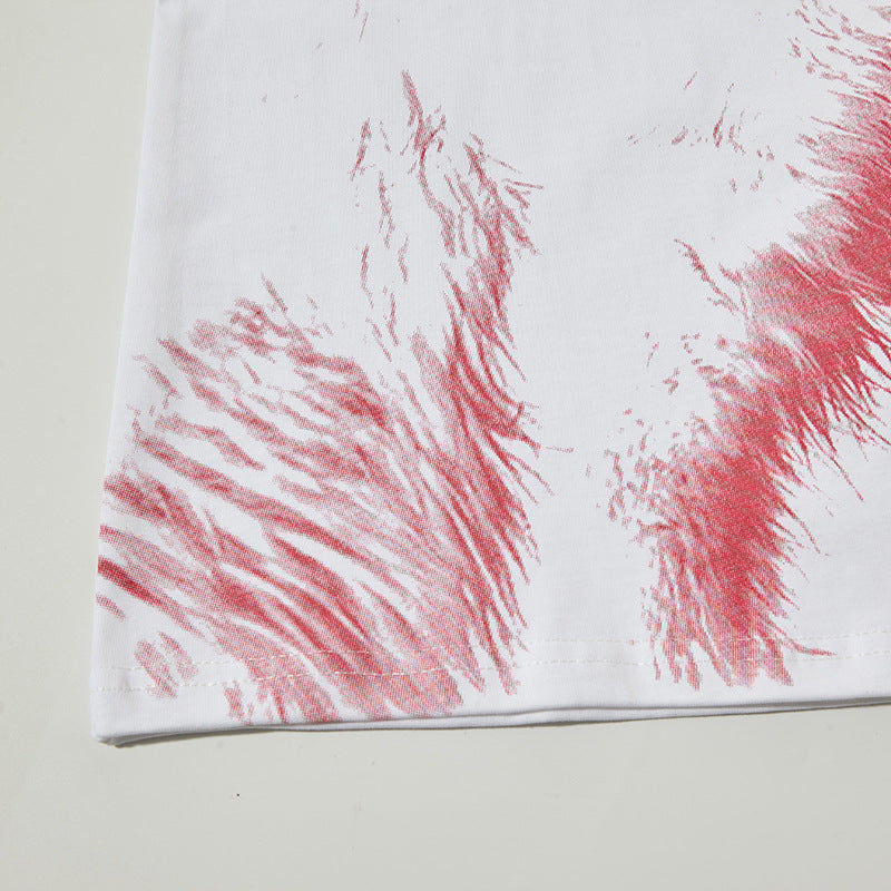 Nyc 1990 Shirt Retro Cat Print Short Sleeve T-Shirt