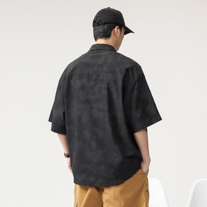 Mens T-shirts Summer Pocket Print Short Sleeves