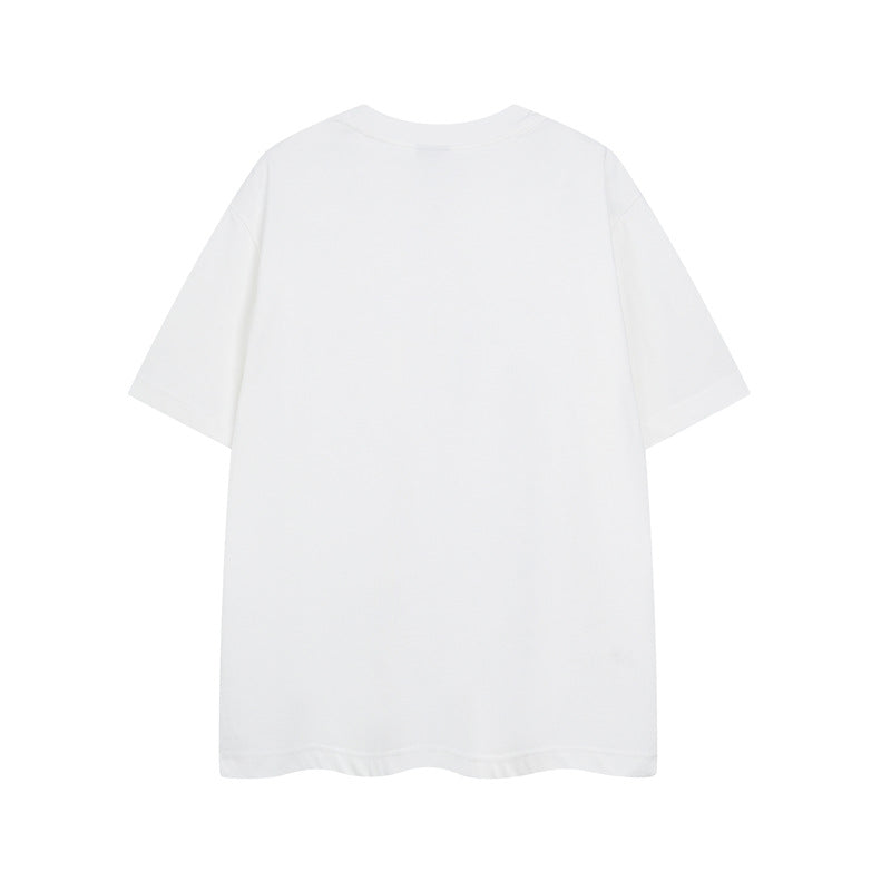 Y2k mens shirt retro blur character washed old short sleeve T-shirt