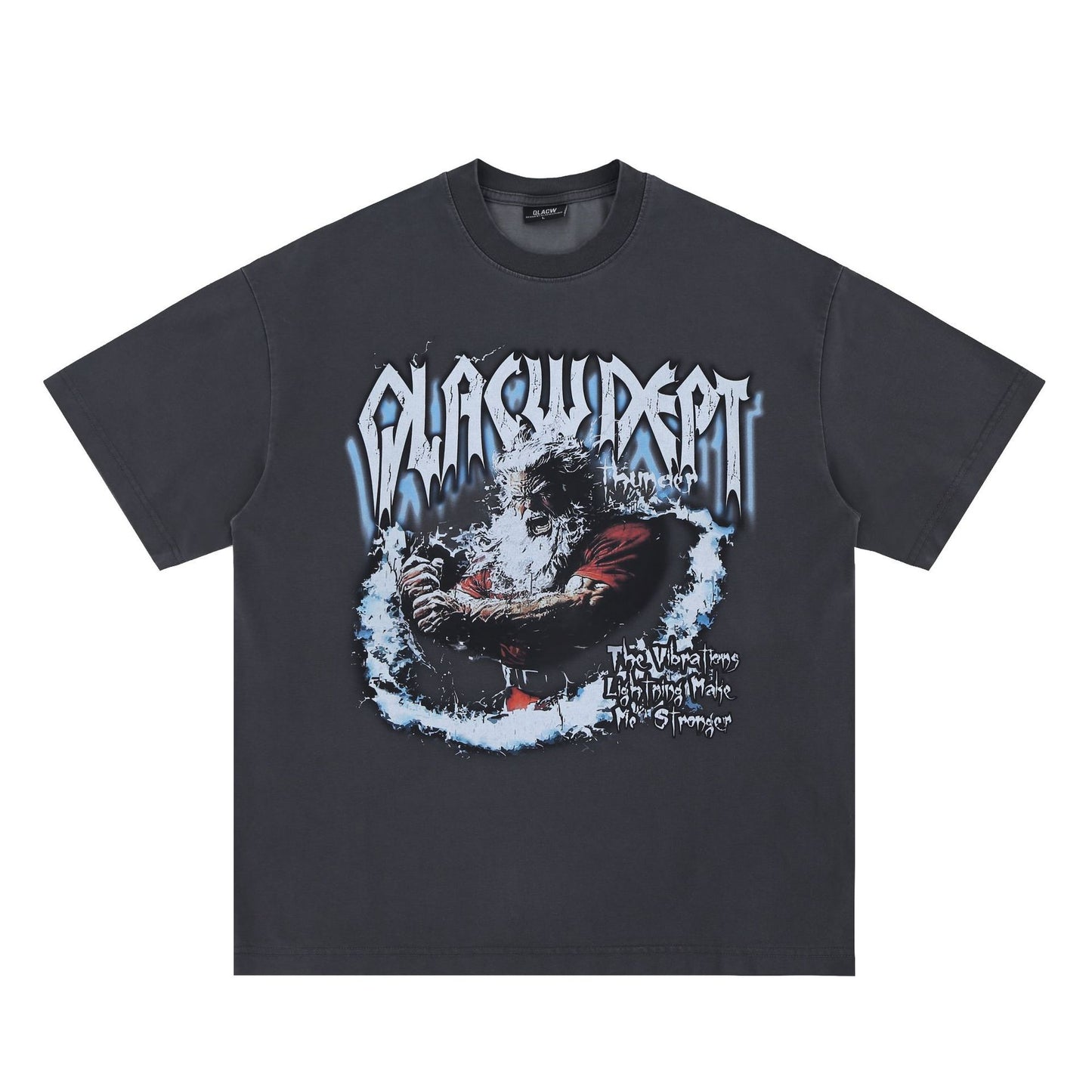 Vic Streetwear Thor Print Summer Short Sleeve T-Shirt Loose