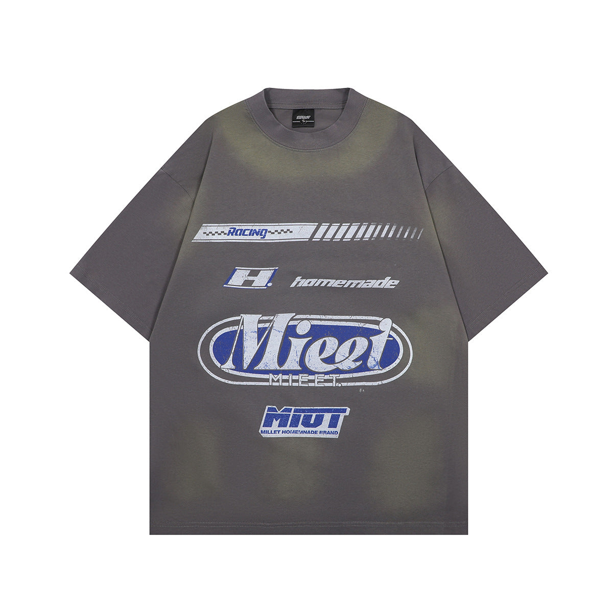1990 Fashion T-Shirt Summer Short Sleeve Washing Water Old Printed Short Sleeve T-Shirt