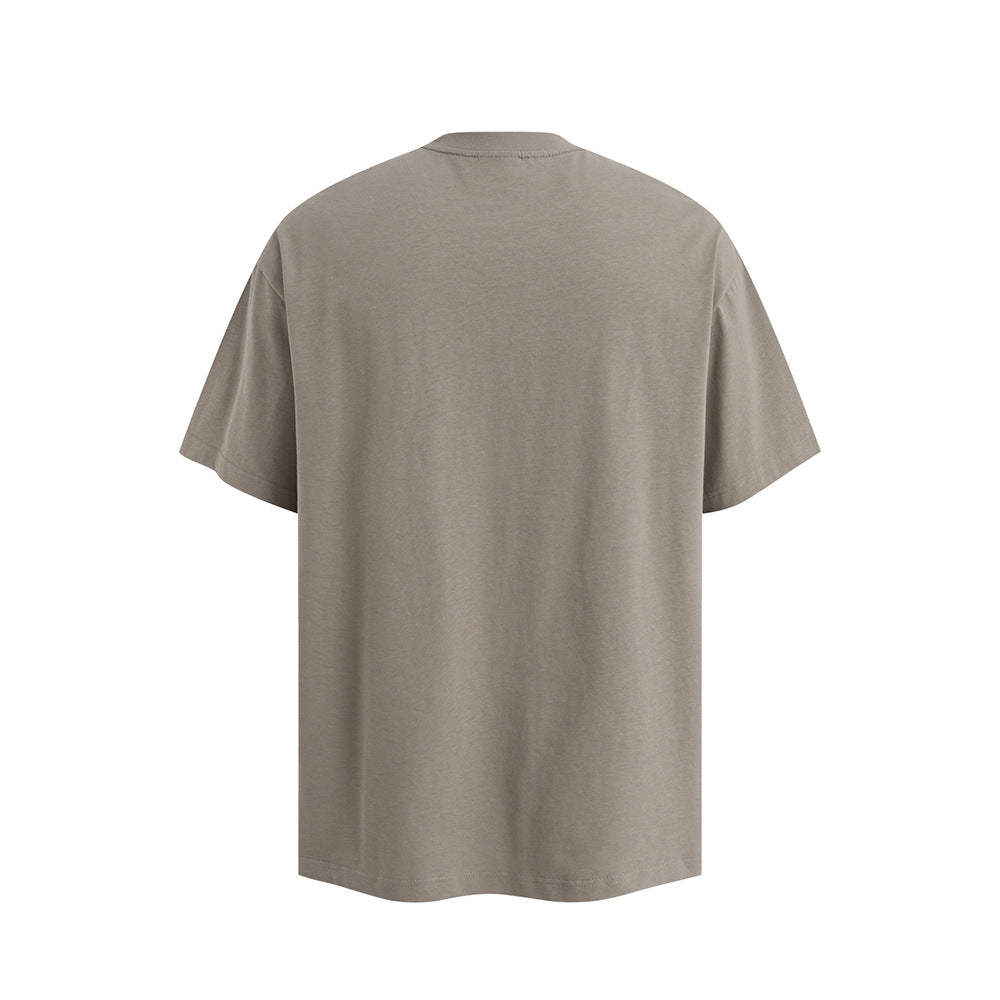 Nostalgia T Shirts Vintage Washed Old Alphabet Short Sleeve T-Shirts