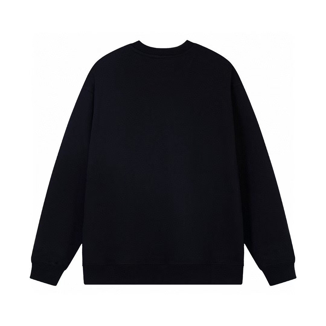 Amiri Sweatshirt Autumn/Winter AMI Blue Dragon Letter Pattern Crew Neck Pullover Sweater