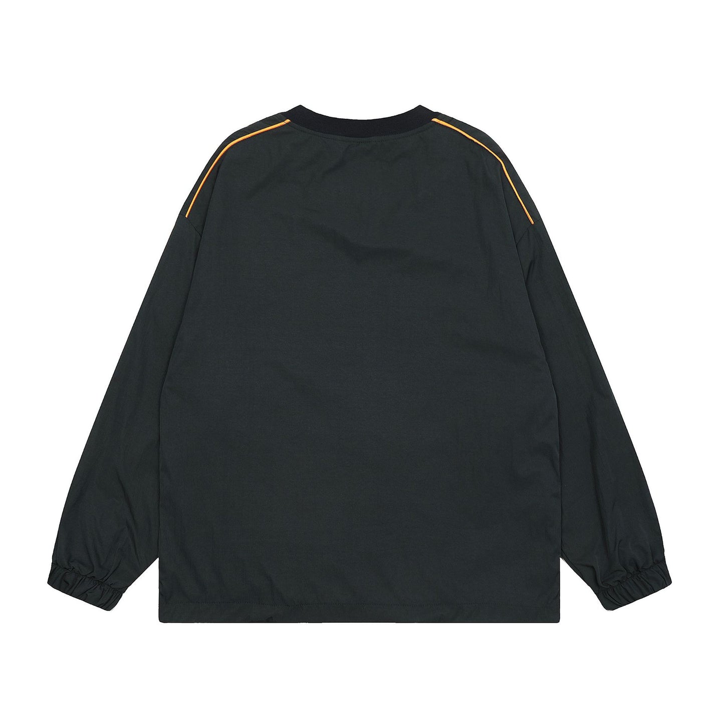 New York Hip Hop Style Vintage Embroidery Autumn Loose Sports V-Neck Top