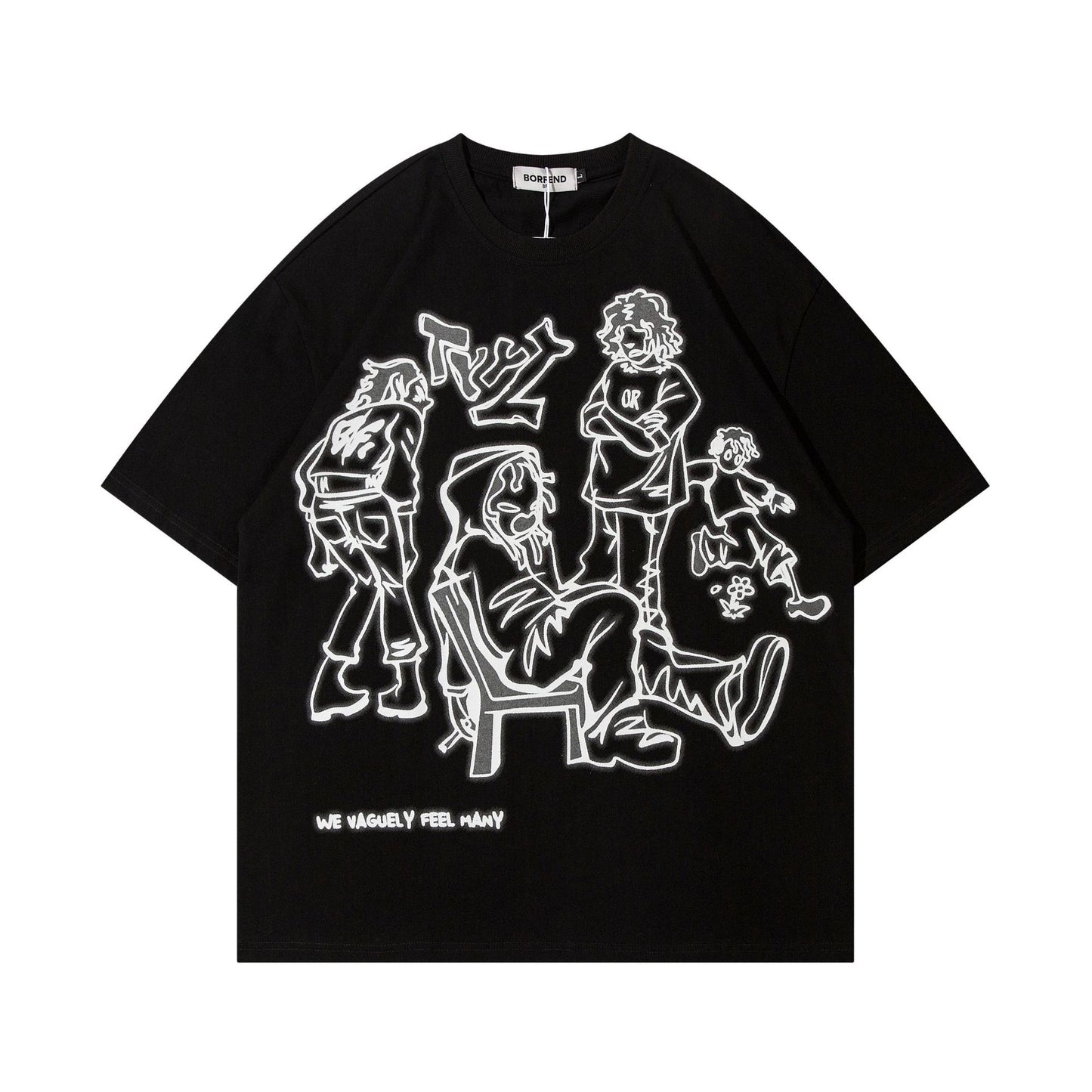 Hustle vintage cartoon short sleeve t-shirt