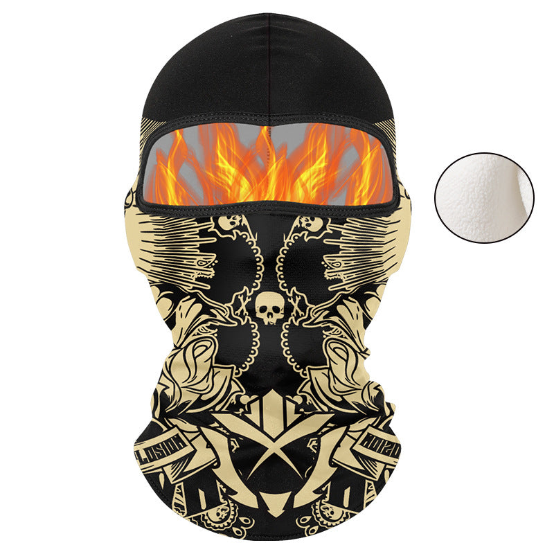 Cycling Windproof Hood Autumn and Winter Fleece Warm and Cold Hat