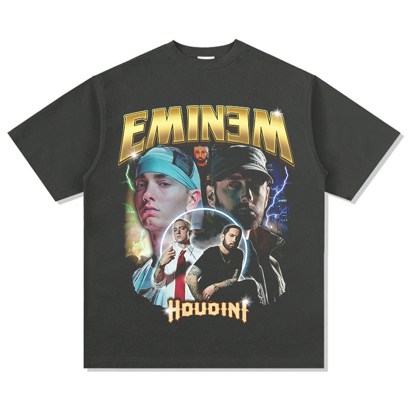 New york hip hop shop vintage hip hop EMINEM print short sleeve t-shirt