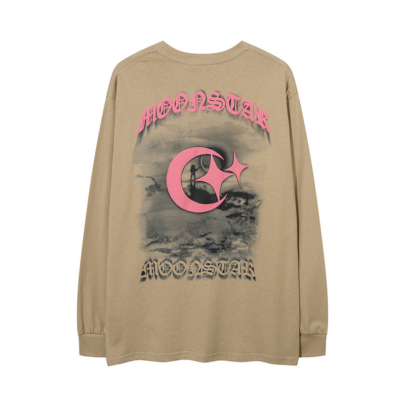 Vintage T Shirts Hip Hop Letter Print Couple Long Sleeve Loose Hip Hop T-Shirt