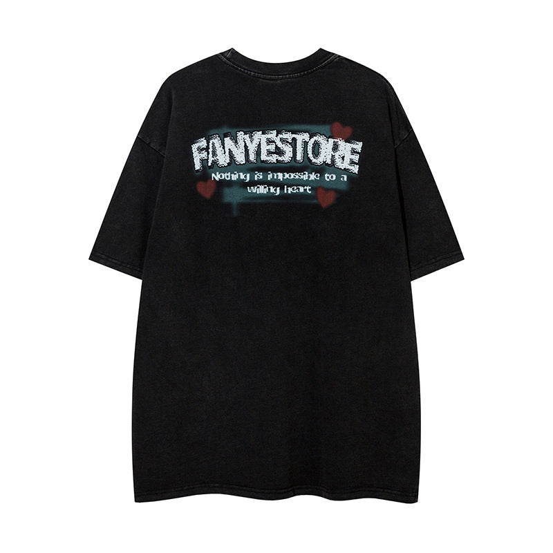 Vintage Tišö Rt Vintage Clown Print Short Sleeve T-Shirt