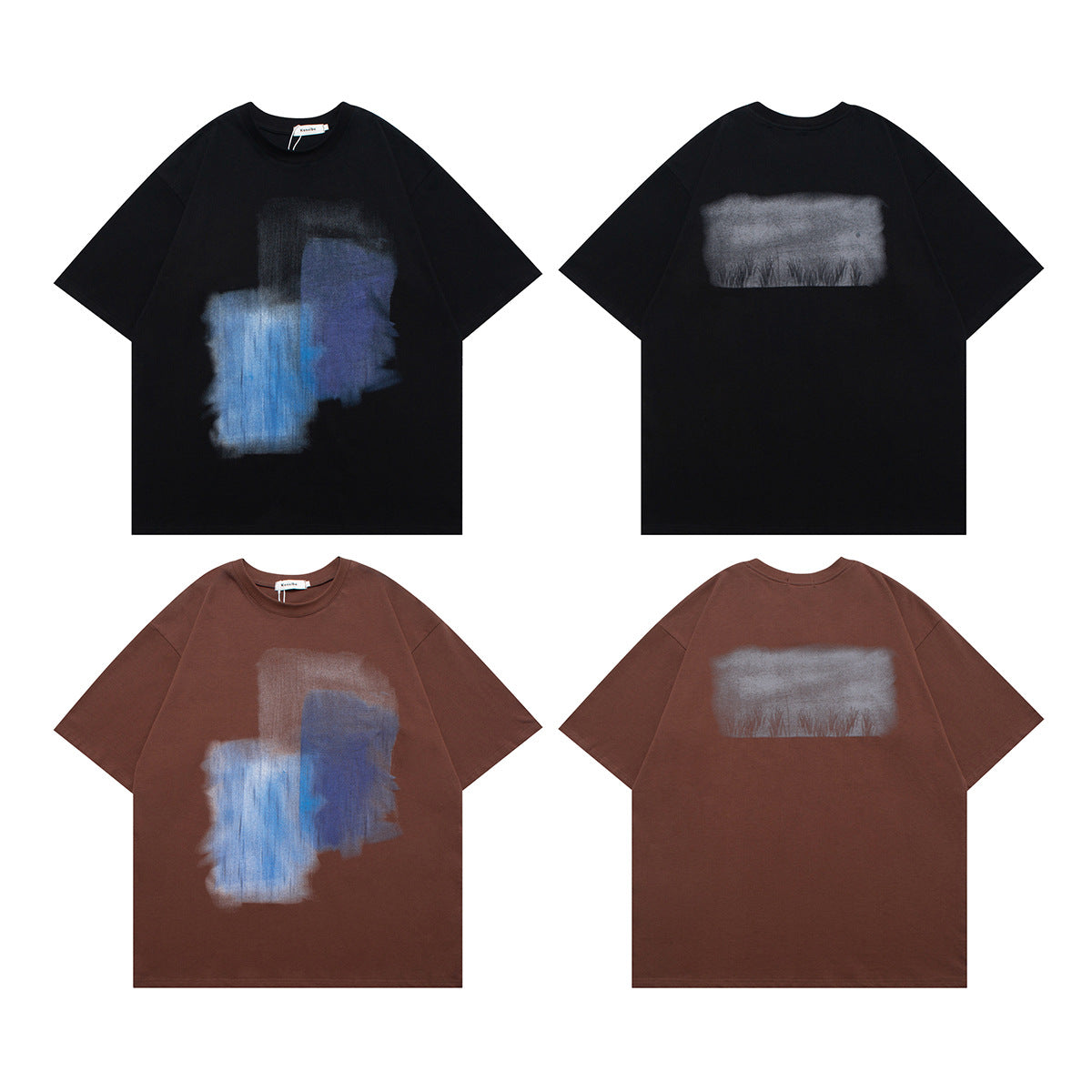 1990 Fashion T-Shirt Washed and Old Short Sleeve T-Shirt