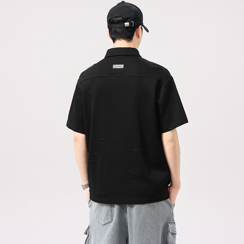 Men T-shirts Summer Short Sleeve Loose Top