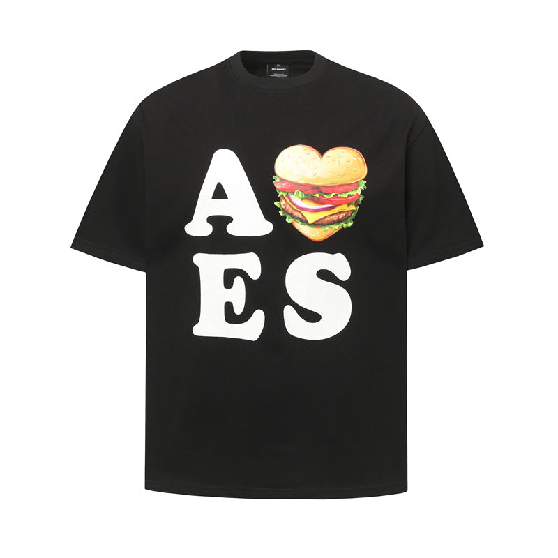 Hip Hop Shirts For Boys Short Sleeve T-Shirt Summer Graffiti Print Crew Neck Top
