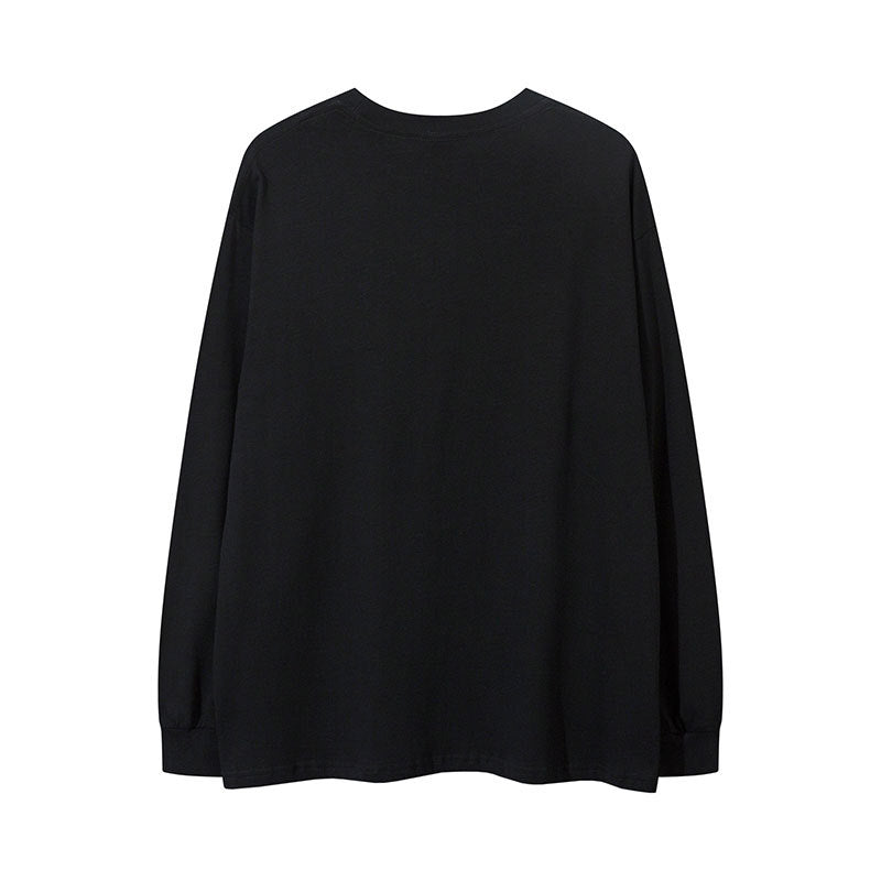 Marcas De Streetwear Pentagram Necklace Long Sleeve T-Shirt Casual Loose Casual Top