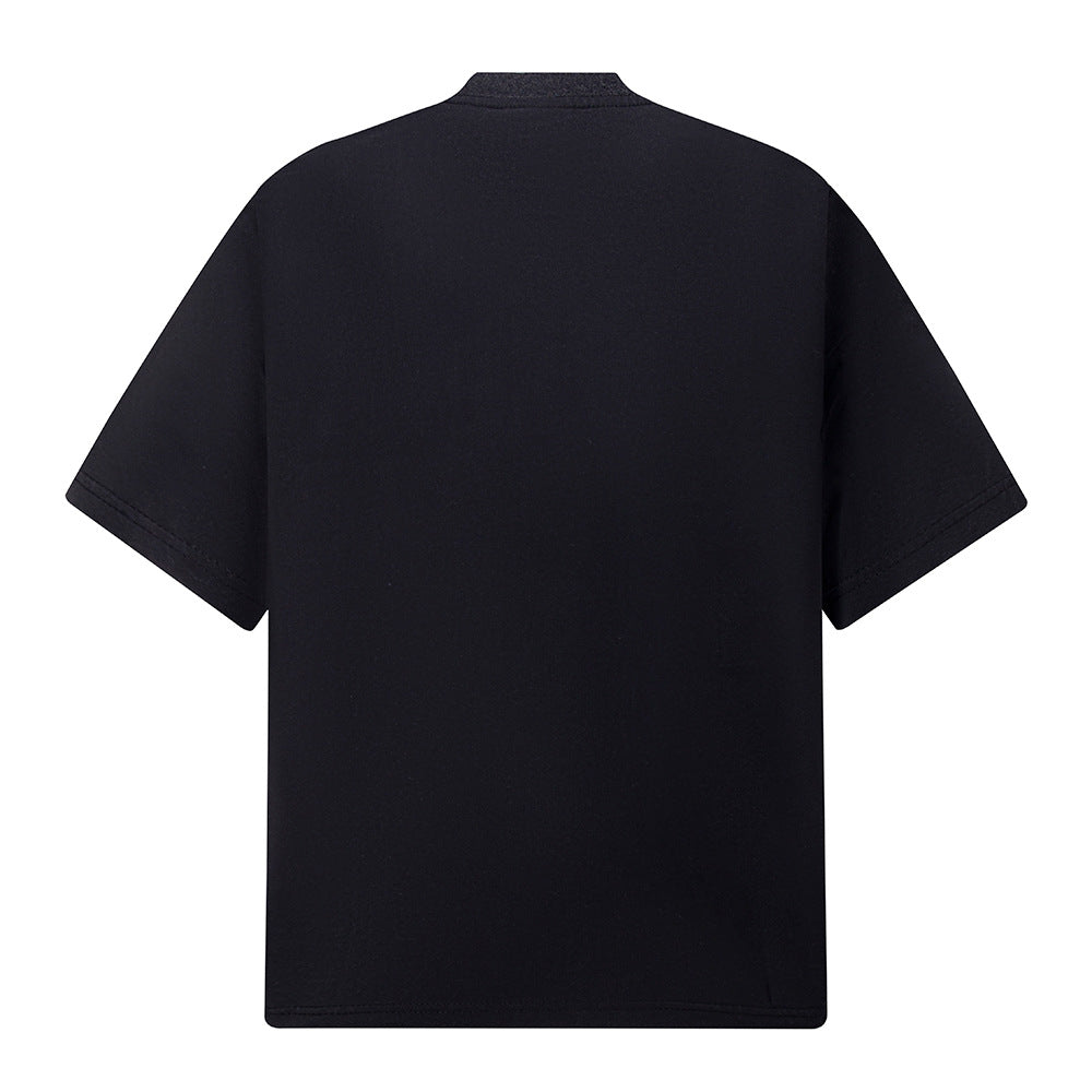 Nostalgia T Shirts Vintage gradual change letter print loose casual top