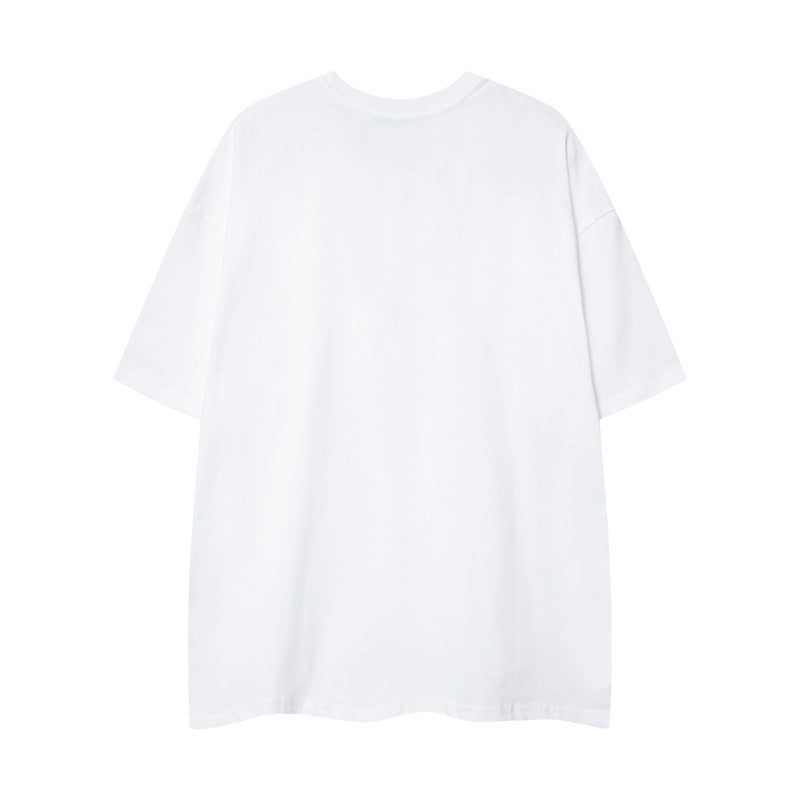 Nostalgia T Shirts Butterfly Print Necklace Short Sleeve T-Shirt