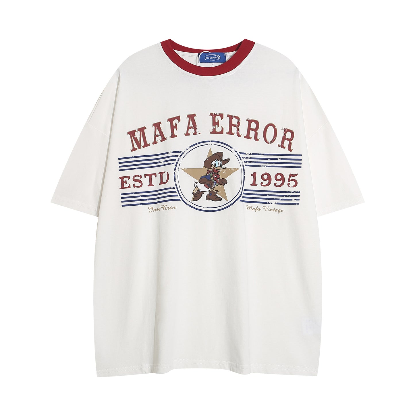 1990 Fashion T-Shirt Loose Cartoon Printed Short Sleeve T