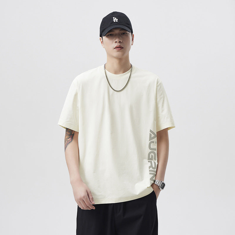 Mens T-shirts Summer Print Short Sleeves Loose