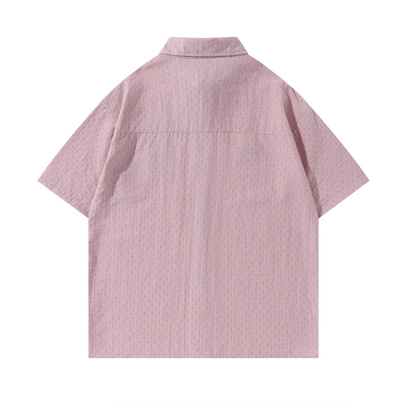 Y2K mens shirt vintage striped short sleeve shirt
