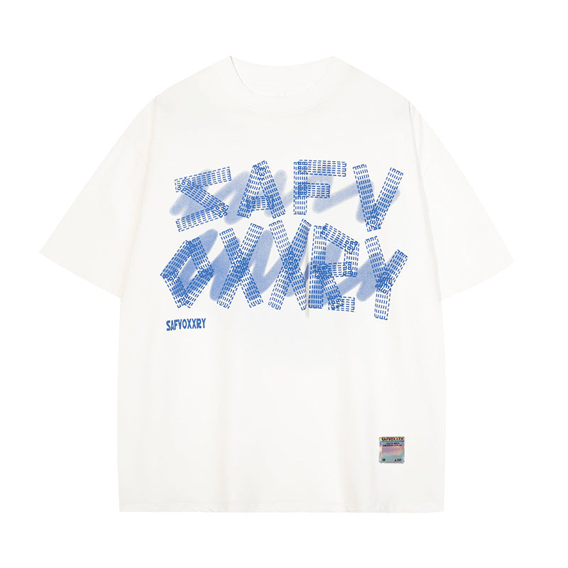 Hip Hop Shirts For Boys Alphabet Print Short Sleeve T-Shirt