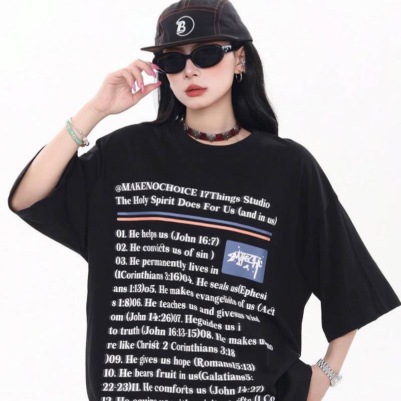 Vintage Usa Shirt Short Sleeve T-Shirt Loose Top