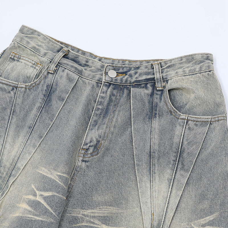 Hip Hop Shirts For Boys Summer Washed Jeans Hip Hop Denim