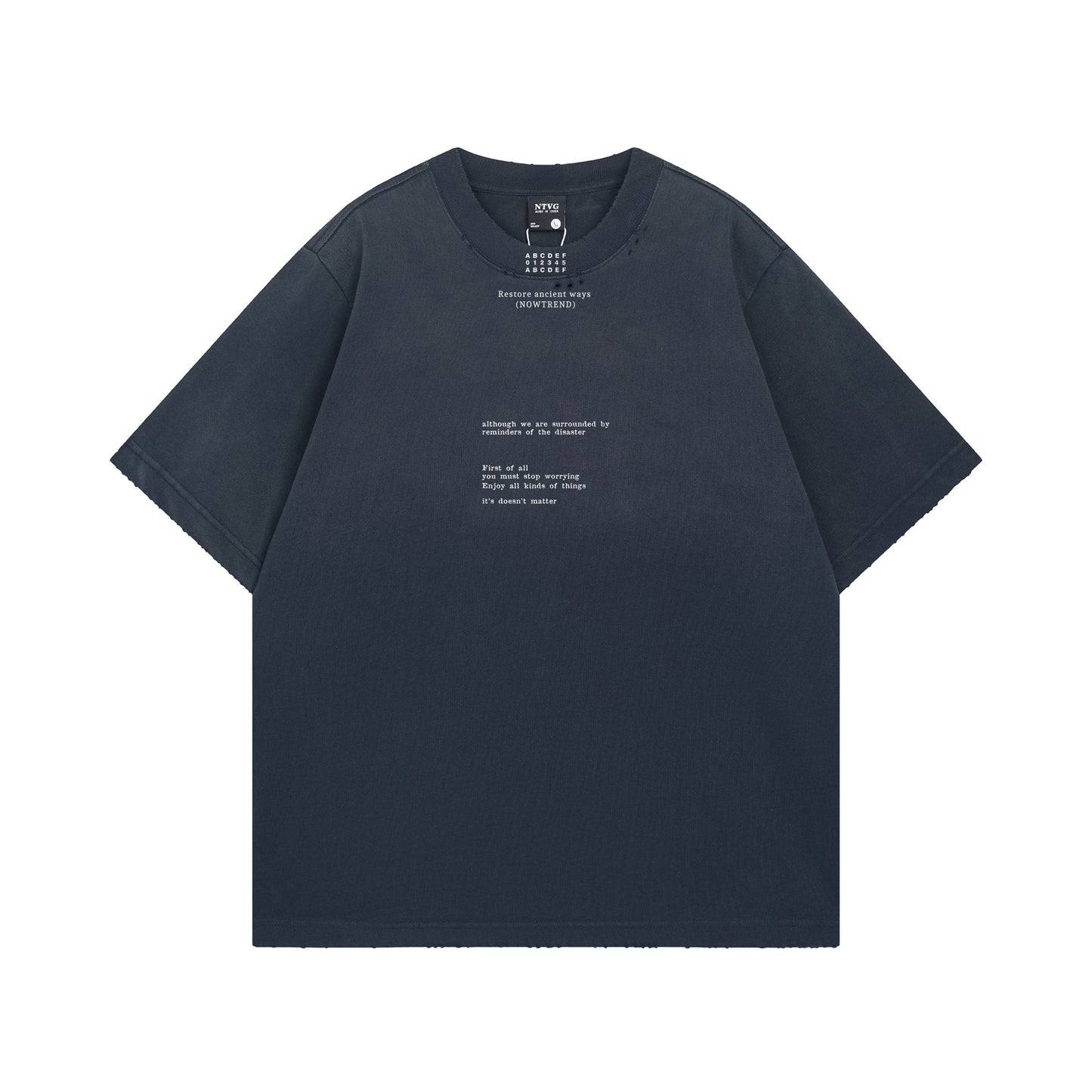 Nyc T Shirt Vintage Short Sleeve T-Shirt Hip Hop Loose T-Shirt