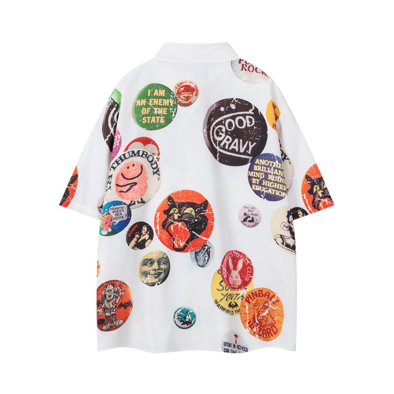 Casual Street Wear Vintage Hawaiian Style Short Sleeve Shirt