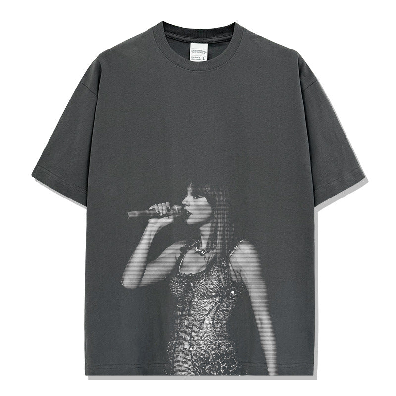 Unisex T-shirts Printed T-Shirt Vintage Loose