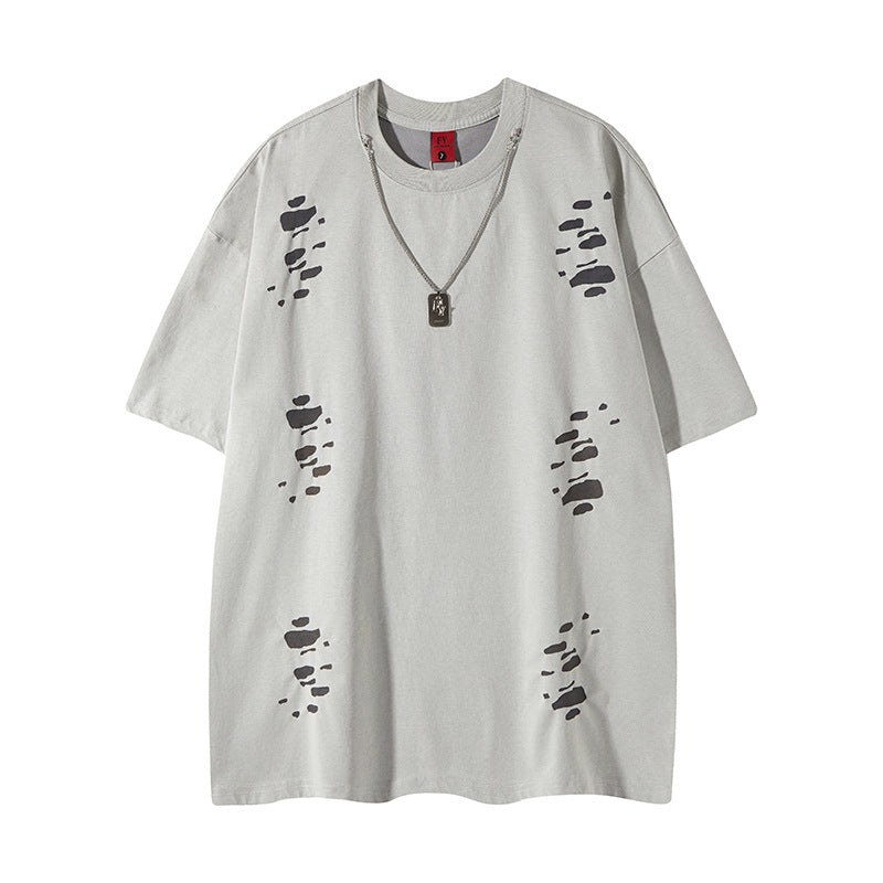 New York Hip Hop Style Short Sleeve T-Shirt Crew Neck Top