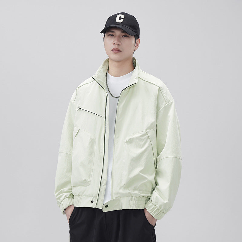 Men T-shirts loose jacket spring and autumn top