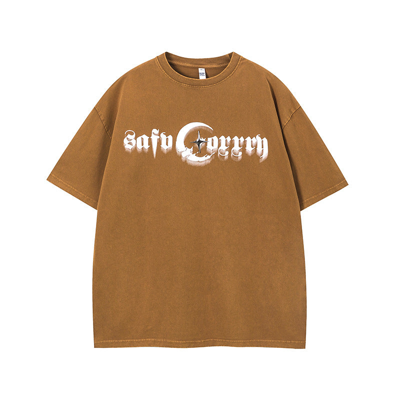 Vintage Tišö Rt Crew Neck Short Sleeve T-Shirt Loose Casual Top