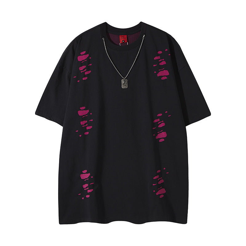 New York Hip Hop Style Short Sleeve T-Shirt Crew Neck Top