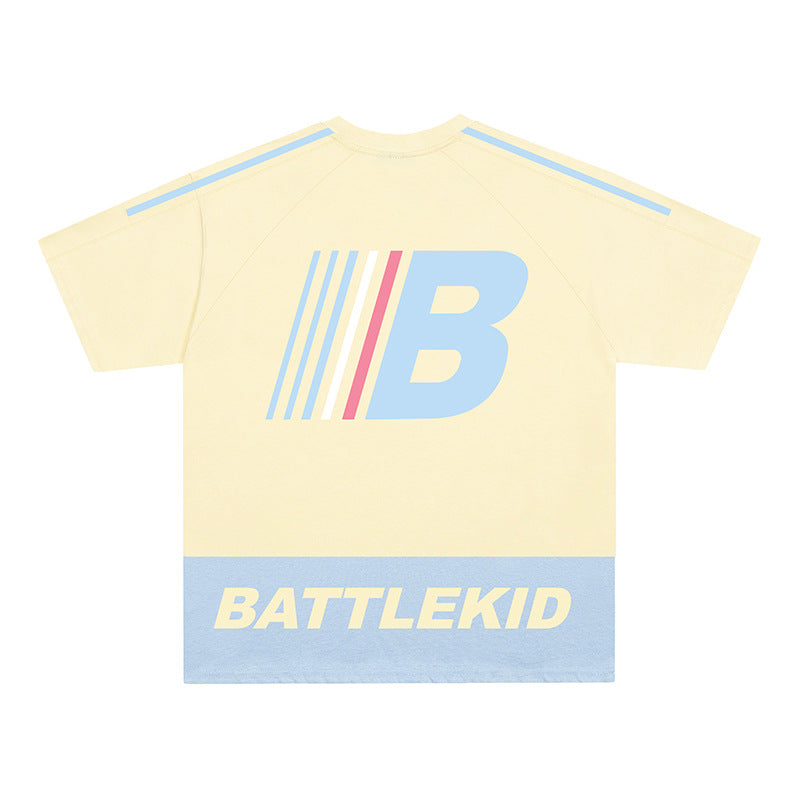 Vintage T Shirts Hip Hop Vintage Striped Short Sleeve T-Shirt Loose Casual Top