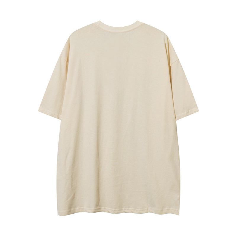 60s Style T Shirts Summer Butterfly Print Necklace T-Shirt Short Sleeve