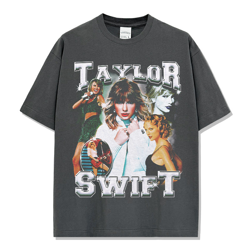 Unisex T-shirts Taylor Swift Mildew, Printed Short Sleeves