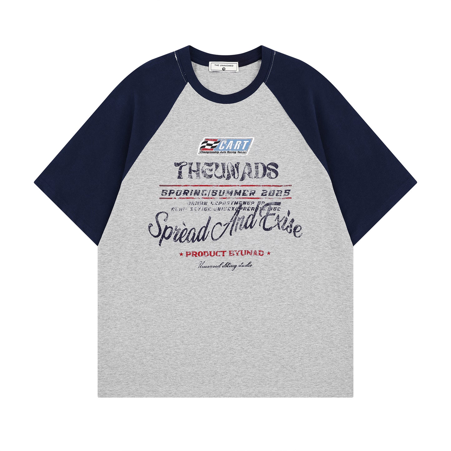 USA Vintage T-Shirt Contrast Letter Printing Pure Cotton Men's and Women's Summer Loose