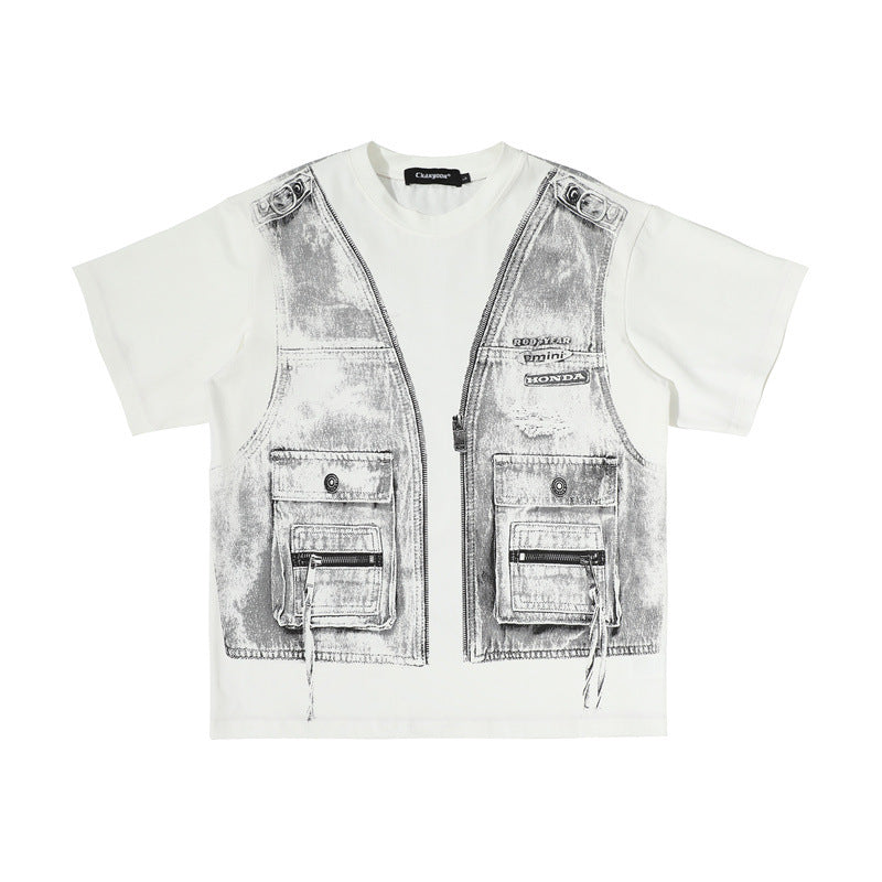 US drip outfits Summer Vintage Casual Loose T-Shirts