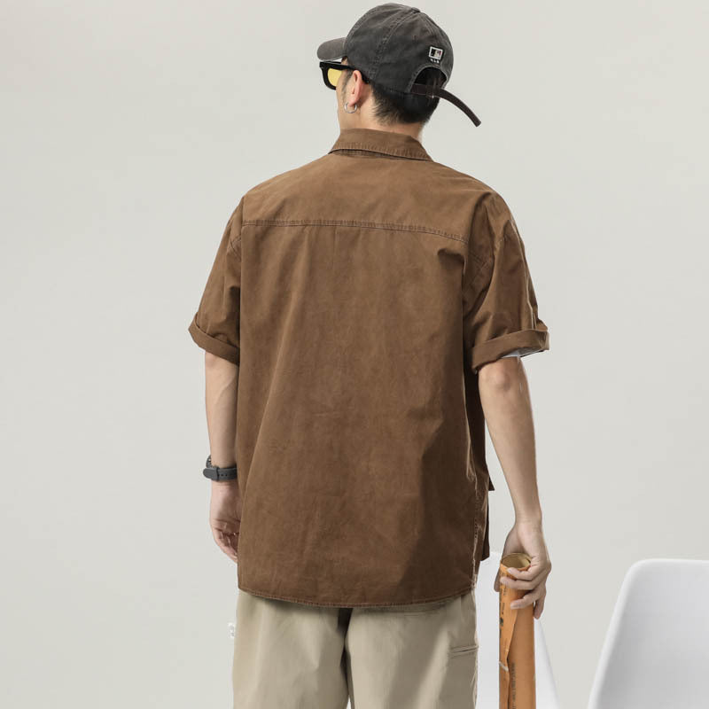 Men T-shirts Short Sleeve Shirt Summer Vintage Shirt