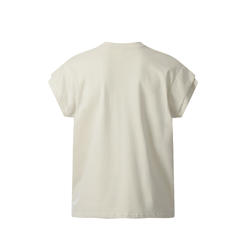Marcas De Streetwear Two-Letter Print Short Sleeve T-Shirt