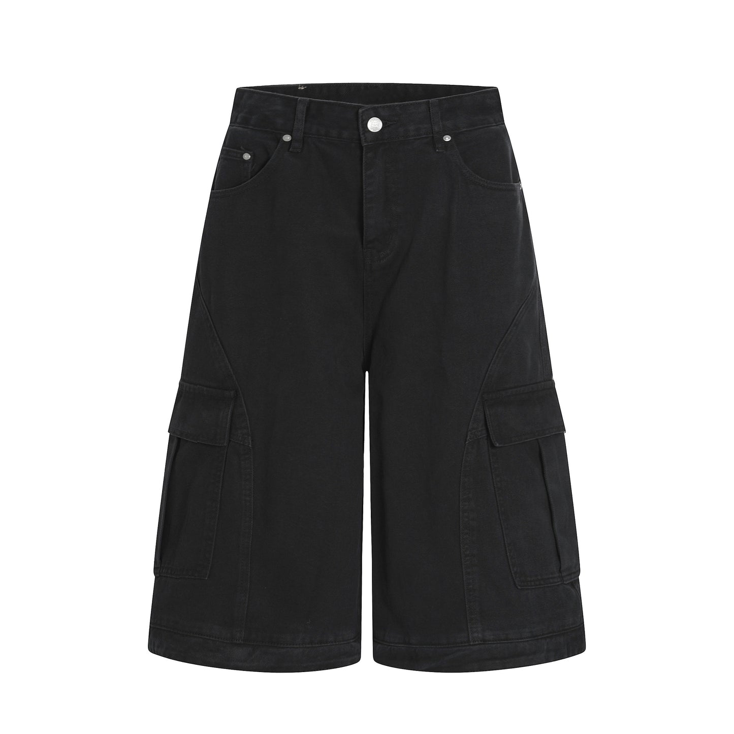 Hip Hop Pants For Boys Vintage Washed Overalls Shorts